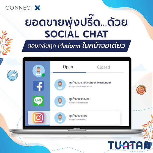 ยอดขายพุ่งปรี๊ด...ด้วย Social Chat - Connect X